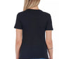 Frankie Morello Black Cotton Women T-Shirt