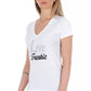 Frankie Morello White Cotton Women TShirt