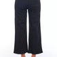 Frankie Morello Black Cotton Women Cropped Pant