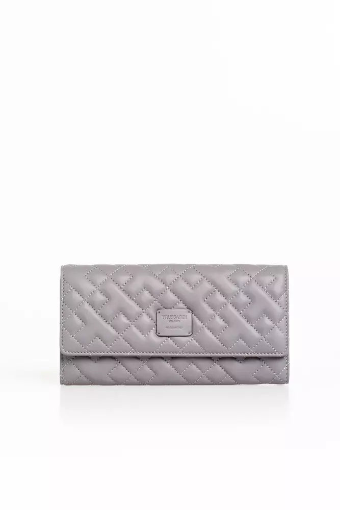 Trussardi Gray Leather Women Wallet