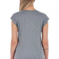 Frankie Morello Gray Cotton Women T-Shirt