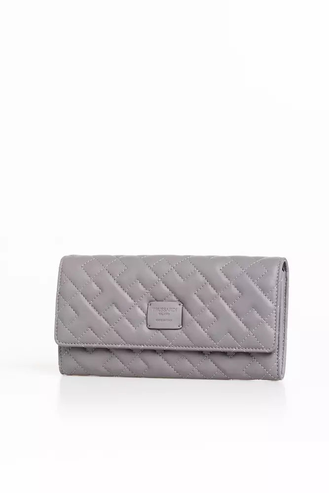 Trussardi Gray Leather Women Wallet