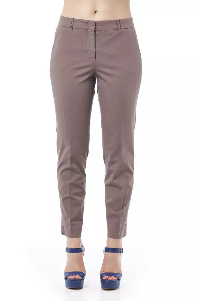 Peserico Brown Cotton Women Pants