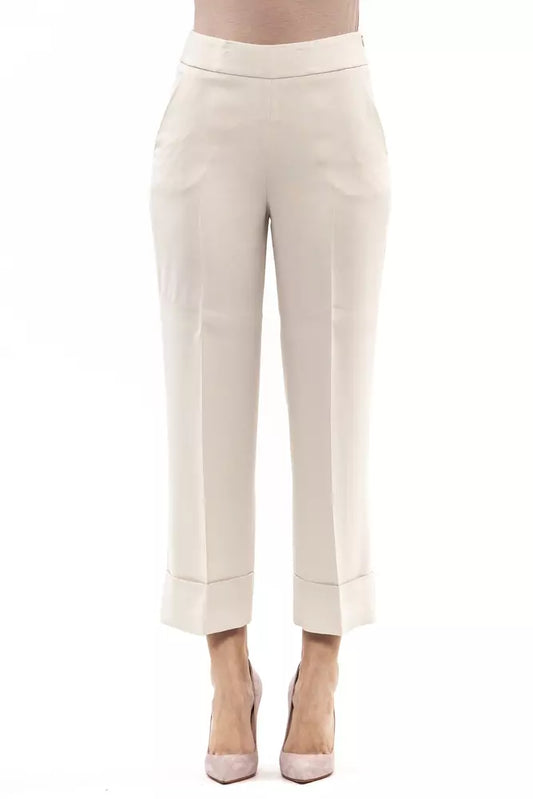 Peserico Beige Viscose Women Palazzo Pant