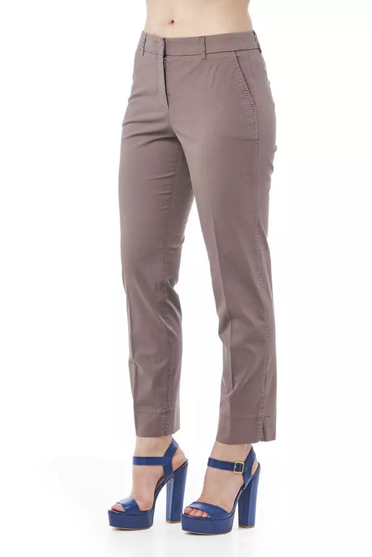 Peserico Brown Cotton Women Pants