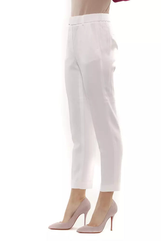 Peserico White Viscose Women Trouser