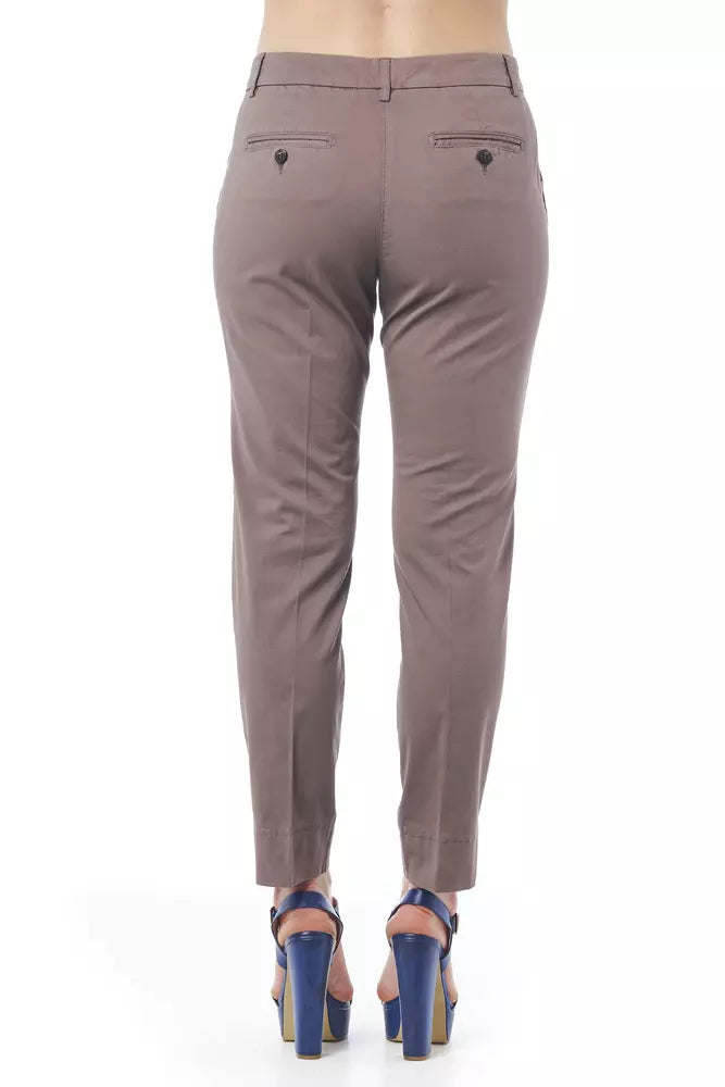 Peserico Brown Cotton Women Pants