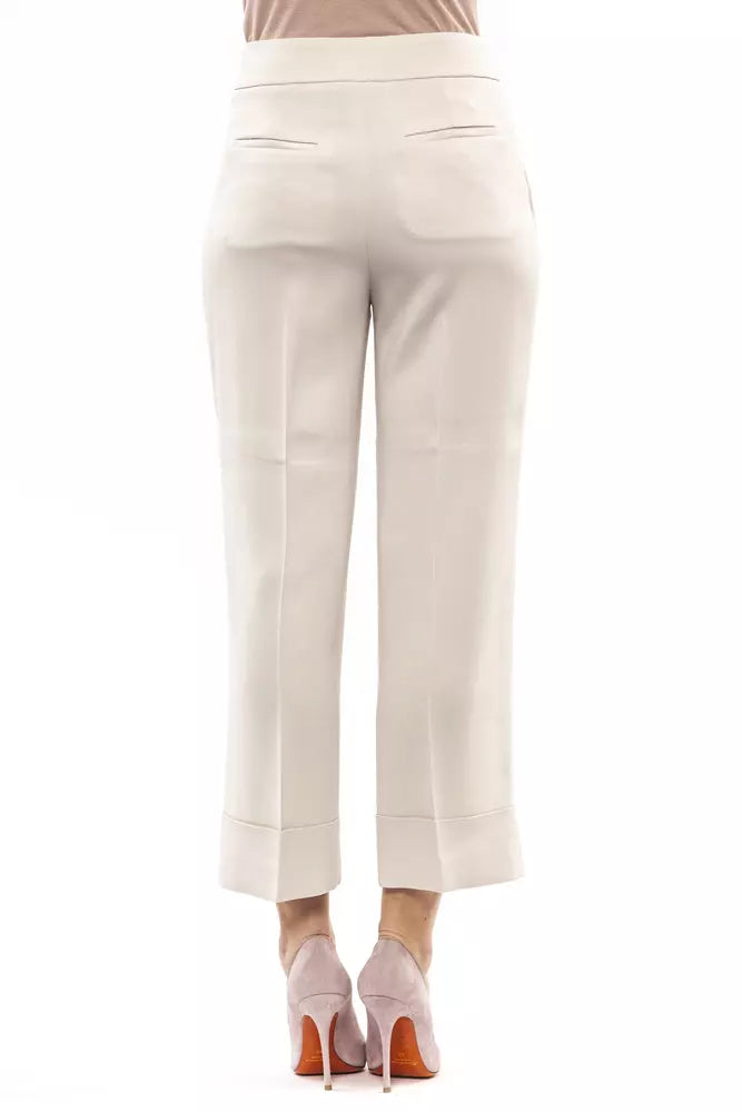 Peserico Beige Viscose Women Palazzo Pant