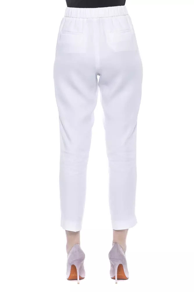 Peserico White Viscose Women Pants