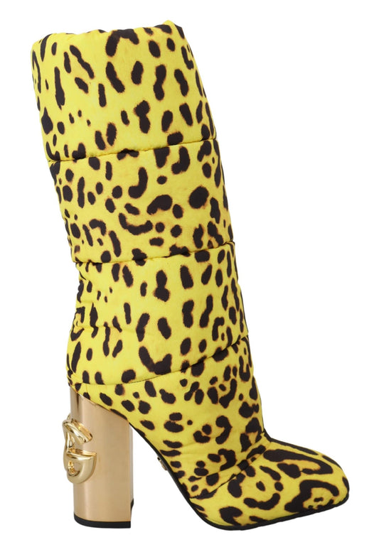 Dolce & Gabbana Chic Leopard Print Jackie Boots