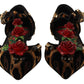 Dolce & Gabbana Floral Embellished Leopard T-Strap Sandals