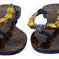 Dolce & Gabbana Blue Leopard Crystal Embellished Sandals