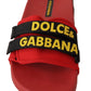 Dolce & Gabbana Chic Red Slide Sandals