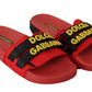 Dolce & Gabbana Chic Red Slide Sandals