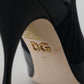 Dolce & Gabbana Elegant Black Leather Calf Socks Boots