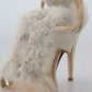 Elisabetta Franchi Beige Leather Feathered Heel Sandals