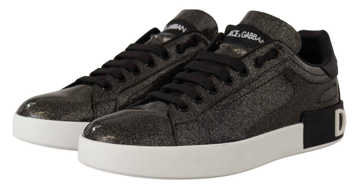 Dolce & Gabbana Chic Portofino Patent Leather Sneakers