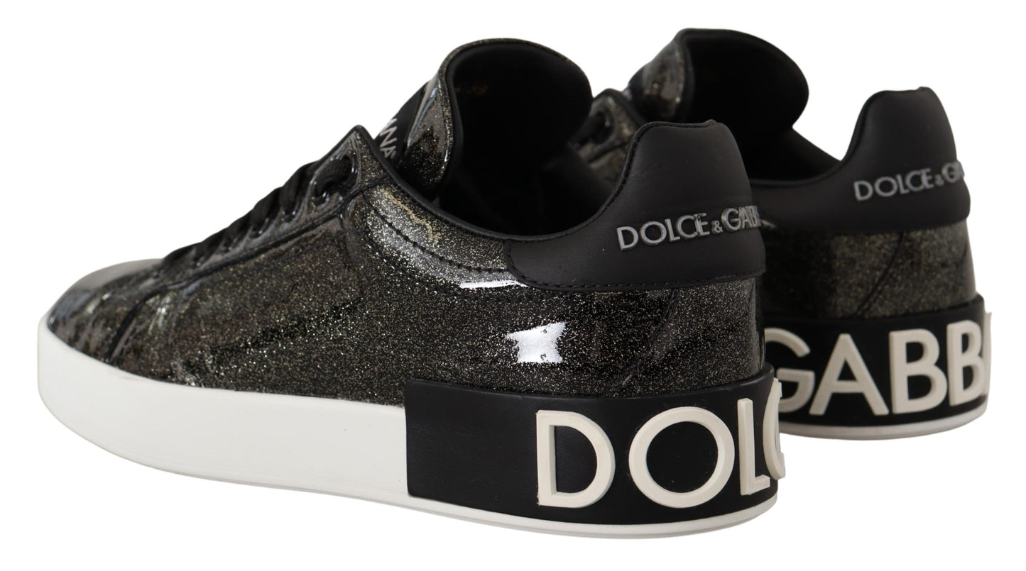 Dolce & Gabbana Chic Portofino Patent Leather Sneakers