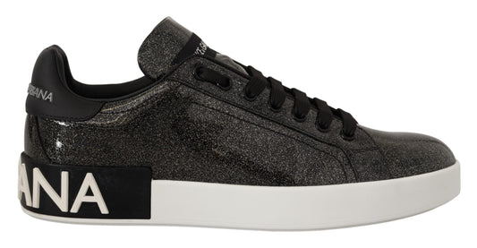 Dolce & Gabbana Chic Portofino Patent Leather Sneakers