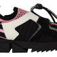 Dolce & Gabbana Chic Black Lace-up Sneakers with Pink Detail