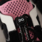 Dolce & Gabbana Chic Black Lace-up Sneakers with Pink Detail