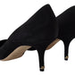 Dolce & Gabbana Elegant Black Leather Stiletto Heels