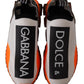 Dolce & Gabbana Chic Sorrento Sneakers in White, Orange and Black