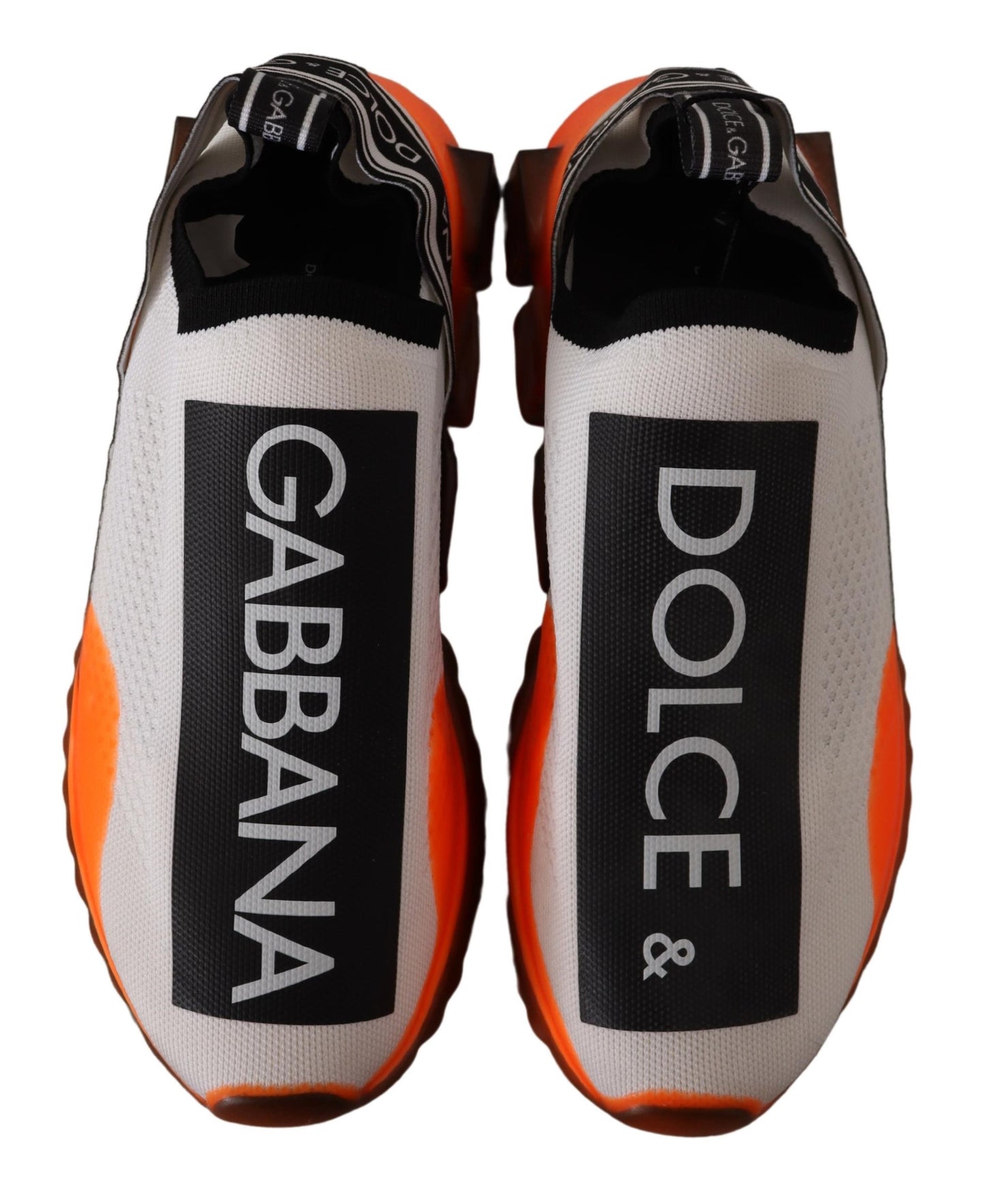 Dolce & Gabbana Chic Sorrento Sneakers in White, Orange and Black