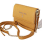 Patrizia Pepe Chic Yellow Leather Shoulder Bag