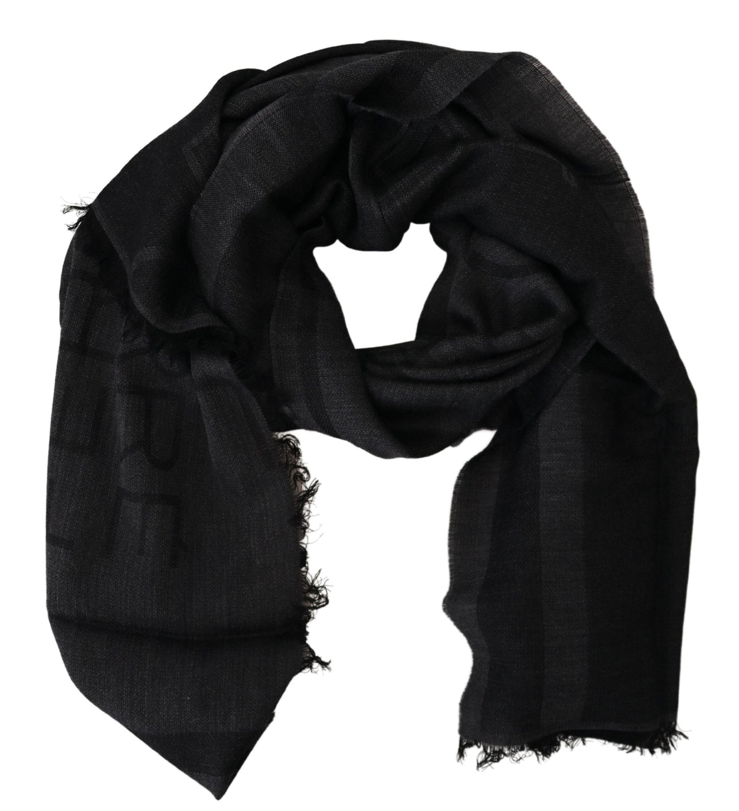 GF Ferre Elegant Fringed Wool Blend Scarf