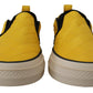 Dolce & Gabbana Chic Yellow Slip-On Sneakers for Women