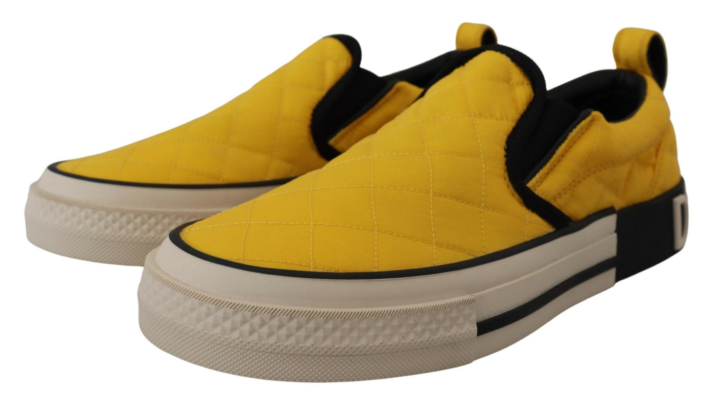 Dolce & Gabbana Chic Yellow Slip-On Sneakers for Women