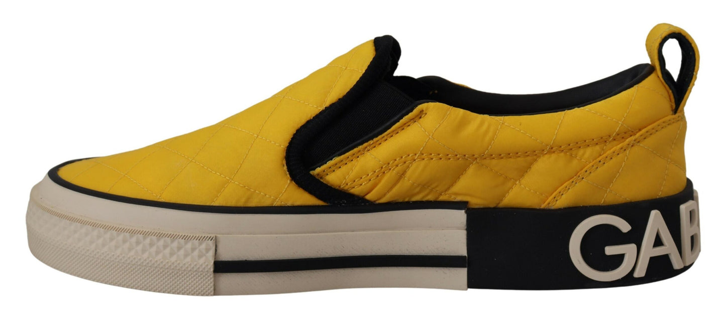 Dolce & Gabbana Chic Yellow Slip-On Sneakers for Women