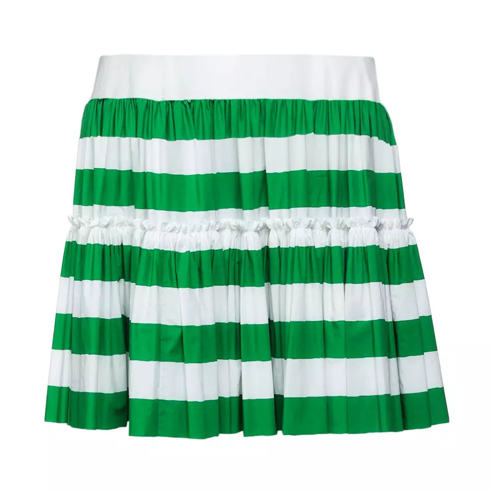 Dolce & Gabbana Chic Striped Gathered Cotton Skirt