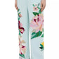 Dolce & Gabbana Floral Embroidered Silk Trousers