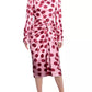 Dolce & Gabbana Silk Polka Dot Long-Sleeve Dress with Laces