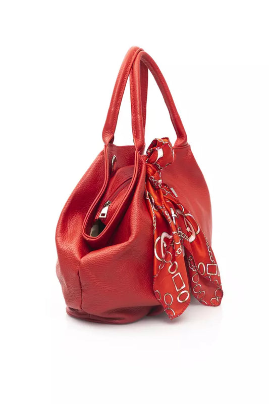 Baldinini Trend Red Leather Women Shoulder Bag