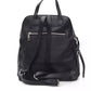 Baldinini Trend Black Leather Women Backpack