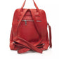 Baldinini Trend Red Cow Leather Women Backpack