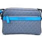 Michael Kors Cooper Small Denim Multi Signature PVC Utility Crossbody Bag