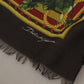 Dolce & Gabbana Vegetable Print Silk Blend Scarf