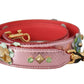 Dolce & Gabbana Elegant Metallic Pink Leather Shoulder Strap