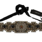 Dolce & Gabbana Multicolor Silk Sartoria Belt with Gold Buckle