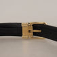 Dolce & Gabbana Elegant Multicolor Leather Belt with Gold Buckle