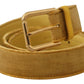 Dolce & Gabbana Elegant Velvet Designer Gold-Buckled Belt