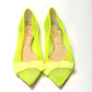 Christian Louboutin Fluro Yellow Flat Point Toe Shoe