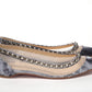 Christian Louboutin Multicolor Print Silver Flat Point Toe Shoe