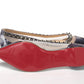 Christian Louboutin Multicolor Print Silver Flat Point Toe Shoe