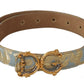 Dolce & Gabbana Elegant Gold Buckle Leather Belt