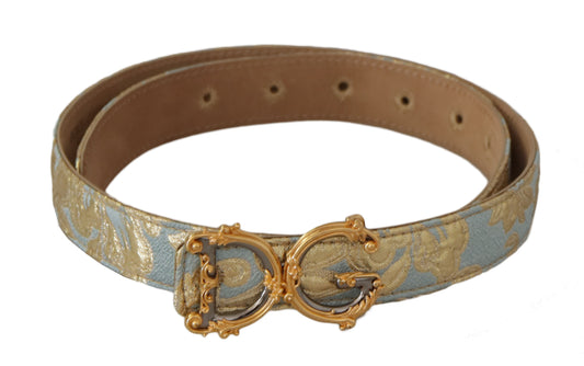 Dolce & Gabbana Elegant Gold Buckle Leather Belt